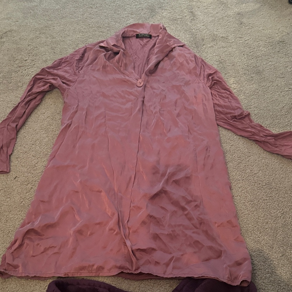 Pink Button-Up Long Sleeve pajama